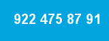 922 475 87 91 922 475 87 91